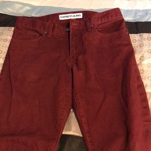 Express burgundy jeans